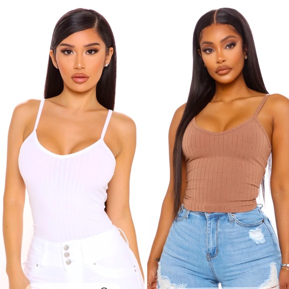 Fashion Nova Tops - Fashion Nova Embracing Basic Crop top twin pack